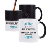 Planetee Mug magique thermoréactif une Formidable Prof | tasse change couleur chaleur idée cadeau travail collègue départ retraite anniversaire Noël femme