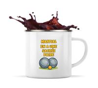 Planetee Mug Métal Émaillé Martial en a une sacrée paire | Tasse de Camping 300 ml Recto Verso Passe au Lave-Vaisselle | Randonnée Bivouac Bureau | Cadeau Pétanque Homme Femme Anniversaire