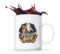 Planetee Mug Notaire C'est juste le Meilleur Métier | Tasse en Céramique 330 ml Recto Verso Passe au Lave-Vaisselle | Café Thé Bureau Maison | Cadeau Collègue Anniversaire Noël