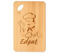 Planetee Planche à découper Chef Edgar cadeau cuisine crémaillère homme