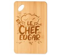 Planetee Planche à découper Le Chef Edgar cadeau cuisine crémaillère homme