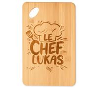 Planetee Planche à découper Le Chef Lukas cadeau cuisine crémaillère homme
