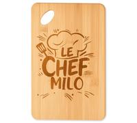 Planetee Planche à découper Le Chef Milo cadeau cuisine crémaillère homme
