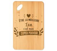 Planetee Planche à découper Meilleure Léa Super pouvoir cadeau cuisine