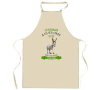 Planetee Tablier de Cuisine Ce manager il est têtu comme un âne mais c'est pour ça qu'on l'adore | Coton 90 × 60 cm Cou Ajustable Nouage dans le Dos | Pâtisserie Barbecue Atelier