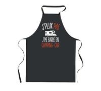 Planetee Tablier de Cuisine Noir J'peux Pas Camping Car - Cadeau Femme, Homme, Barbecue, Jardinage, Tâches ménagères