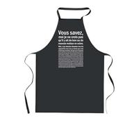 Planetee Tablier de Cuisine Noir Metteur en Scène Bon ou de mauvais - Cadeau Homme, Barbecue, Jardinage, Tâches ménagères