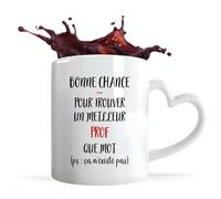 Planetee Tasse anse Coeur Prof ça n'existe pas homme | Mug avec anse en forme de Coeur | Idée Cadeau Travail Métier Départ Retraite Collègue Anniversaire Noël