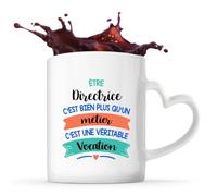 Planetee Tasse avec Poignée en Forme de Cœur Directrice métier vocation Mug