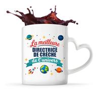 Planetee Tasse avec Poignée en Forme de Cœur Meilleure Directrice de crèche