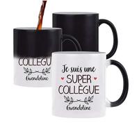 Planetee Tasse Magique Gwendoline Une Super Collègue Femme | Mug qui change couleur avec la chaleur | Idée Cadeau Prénom Surnom Nom de Famille Humour Collègue Travail Métier Départ Retraite