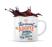 Planetee Tasse métallique Adopté par Cavalier King Charles Cadeau Propriétaire de Chat