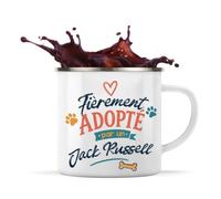 Planetee Tasse métallique Adopté par Jack Russell Cadeau Vanlife Propriétaire de Chien