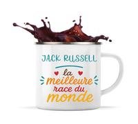 Planetee Tasse métallique Jack Russell Meilleure Race Cadeau Vanlife Propriétaire de Chien