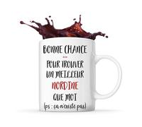 Planetee Tasse Nordine ça n'existe pas homme | Idée Mug Cadeau Prénom Surnom Nom de Famille Anniversaire Noël