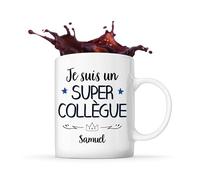 Planetee Tasse Samuel Un Super Collègue | Idée Mug Cadeau Prénom Nom de Famille Travail Métier Départ Retraite Collègue