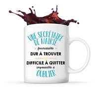 Planetee Tasse Une Secrétaire de Mairie blanc | Mug cadeau amie collègue de travail, départ retraite