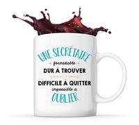 Planetee Tasse Une Secrétaire Formidable blanc | Mug cadeau amie collègue de travail, départ retraite