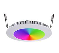 Planetitaly Kit spot slim encastrable chromothérapie jeux lumière variateur douche panneau LED 8 W RGB RGBW 24 V centrale WiFi commande vocale smartphone APP trou 13 cm