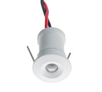 Planetitaly Mini spot IP65 LED 1 W rendement 12 W encastré point lumière 12 V cabine de douche ciel étoilé marqueur feux marches bateau camping-car (lumière 4000 K, couleur blanche)