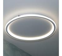 Planetitaly Plafonnier LED 43 W rond lumière indirecte cercle lumineux plafond salle de bain cuisine 230 V 50 cm (6000 K)