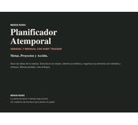 Planificador Atemporal Semanal y Mensual: Agenda sin Fechas con Planificador Mensual, Semanal, Metas y Habit Tracker. Formato Apaisado