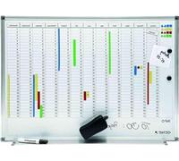 Planificateur annuel tableau magnétique - AP2000 agenda mural - Tableau d'affichage blanc