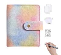 Planificateur budgétaire avec enveloppes d'argent, format A7, couleur macaron, feuilles volantes, classeur d'épargne portable, classeur budgétaire étanche pour économiser de l'argent, planificateur