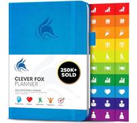 Planificateur Clever Fox - Agenda Personnel pour Booster Productivité, Motivation, Attention, Bonheur de Vie, Succès et Atteindre vos Objectifs - Journal du Quotidien et Hebdomadaire - Bleu