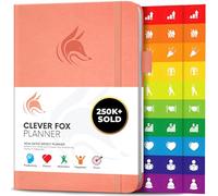 Planificateur Clever Fox - Agenda Personnel pour Booster Productivité, Motivation, Attention, Bonheur de Vie, Succès et Atteindre vos Objectifs - Journal du Quotidien et Hebdomadaire - Rose Pêche