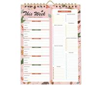 Planificateur de repas, carnet de suivi hebdomadaire de 52 feuilles, liste de courses, préparation des repas, pour alimentation saine, perte de poids, cuisine, maison, famille, femmes et hommes C