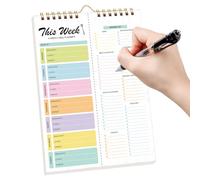 Planificateur de repas hebdomadaire et liste d'achats - Planification hebdomadaire de 52 feuilles | Bloc organisateur de repas | Pour manger sainement Poids Réfrigérateur mural Famille Femmes Hommes