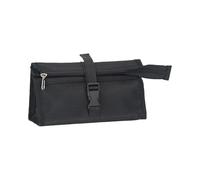 Planificateur de stylos en tissu universitaire de, Black | Rangement universitaire mince avec plusieurs compartiments pour le matériel de bureau scolaire, le matériel