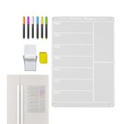 Planificateur hebdomadaire magnétique pour réfrigérateur acrylique tableau | Réfrigérateur Planning Semainier Calendrier Repas Liste de tâches Liste de courses Planification Réutilisable Convient pour