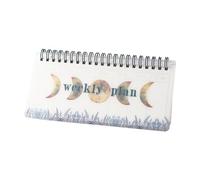 Planificateur hebdomadaire non daté à double spirale, planificateur hebdomadaire, mensuel, journal de rendez-vous pour enseignant, étudiant, carnet d'organisation