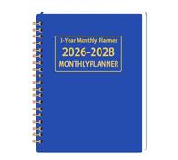 Planificateur mensuel 2026 - 2028, planificateur académique à double bobine, carnet de notes pour la planification quotidienne, 36 mois de 01.2026 à 12.2028, hebdomadaire