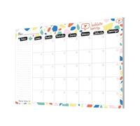 Planificateur mensuel A4 - Organiseur mensuel intemporel avec 52 feuilles Motif Parlate Joli