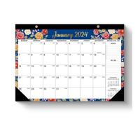Planificateur Mural 2024-2025 Grand Calendrier Mural 17 x 12 Pouces Combo BureauCalendrier de 18 Mois PZCC