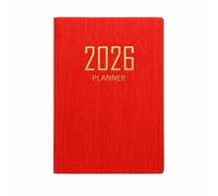 Planificateur Poche Léger, Rouge | Reliure Solide Fil , Agenda Cverture En Simili-Cuir, Annuel, Planificateur Calendrier Poche
