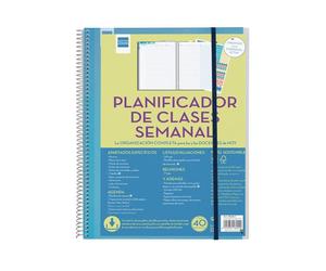 Planificateur scolaire - Finocam - Vue hebdomadaire - Non daté - 43 semaines - 269 autocollants - Pochettes DIN A4