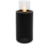 Planika - Cheminée bioéthanol portable Mandala Biofireplace avec technologie Commerce, verre cylindrique noir