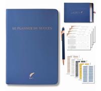 Planner Français de productivité, Semainier, Planning annuel mensuel journalier,agenda non daté, coffret cadeau stickers affirmations positives, to do list, bullet journal pre rempli (4 mois)