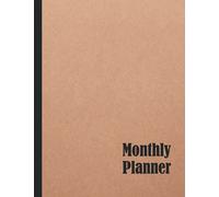 Planning 2023 : Planner mensuel grand format 36 mois, 8,5 x 11 pouces, papier, couverture style papier craft : Organisateur mensuel vue, gestion de projet, objectifs et planification