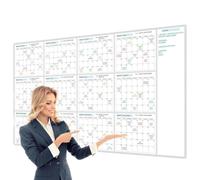 Planning Annuel Perpétuel, Effaçable Pour Travail Et Projets | Planning Sans Date, Grand Format Lisible, Zones Notes Et Tâches, Pour École Bureau Et Gestion Du Temps