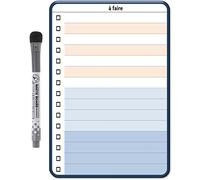 Planning et Liste à faire - To do list - magnétique effaçable pour frigo 15X21 cm A5 + 1 marqueur effaçable magnétique, liste à faire familial - pense bête (To Do List)