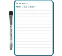Planning et Liste à Faire - To Do List - Magnétique Effaçable pour Frigo 15x21 cm A5 + 1 Marqueur Effaçable Magnétique, Liste à Faire Familial - Pense Bête
