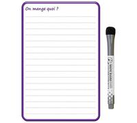 Planning et Liste à faire - To do list - magnétique effaçable pour frigo 15X21 cm A5 + 1 marqueur effaçable magnétique, liste à faire familial - pense bête (On mange quoi)