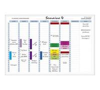 Exacompta Planning magnétique Exaplanner 58150E Hebdomadaire 59 x 90 cm effaçable à sec