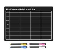 Planning Frigo Magnétique | Tableau Blanc Effaçable & Semainier | Liste de Courses et Calendrier pour Organisation Familiale (42 x 30cm [A3], multicolore)