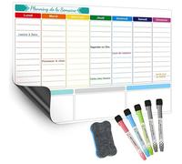 Planning Frigo Magnetique Tableau Frigo Magnétique Semainier - Calendrier Mensuel Aimanté Planning pour 42*30CM Semaine-S